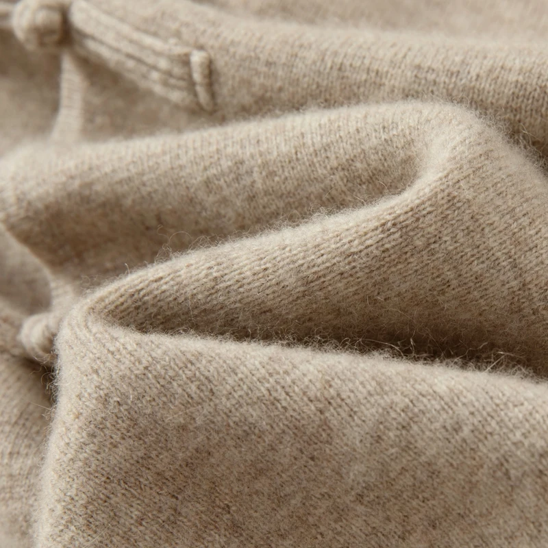 Autumn and winter new 100% merino wool men's cardigan retro Tang suit casual cashmere sweater knitted padded jacket - Image 6